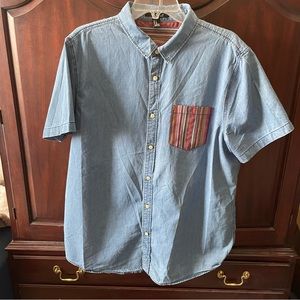 21 men short sleeve button up shirt
